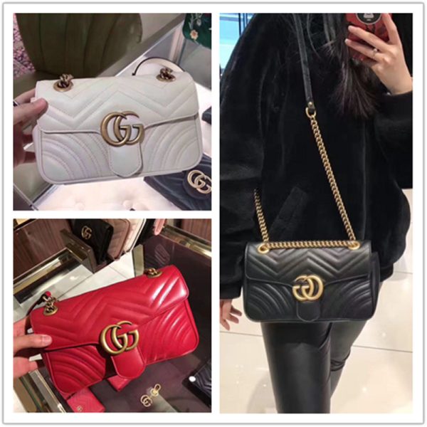 Replica Gucci Marmont Small Matelasse Shoulder Bag 22cm-26cm - Image 31