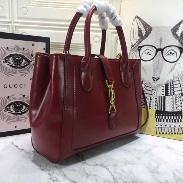 Replica Gucci Jackie 1961 Large Tote - Red/Black/Grey - Image 3