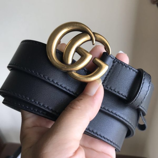 Gucci Vintage Replica Belt – Gold & Black Classic Style - Image 4