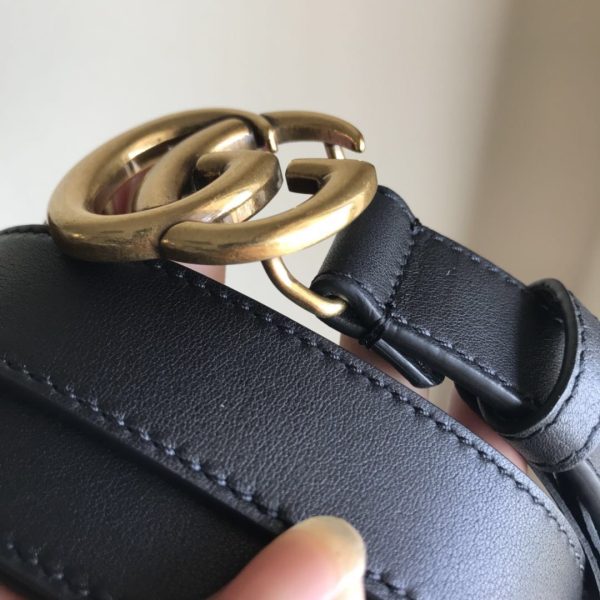 Gucci Vintage Replica Belt – Gold & Black Classic Style - Image 3