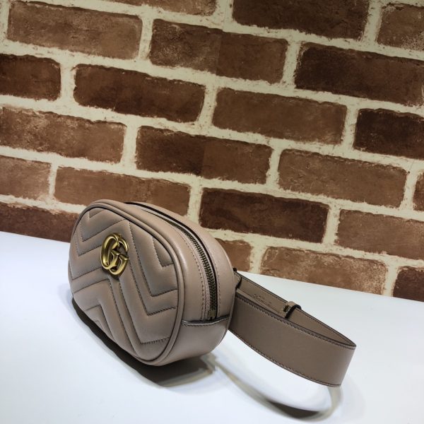 Replica Gucci Marmont Leather Belt Bag 476434 - Image 2