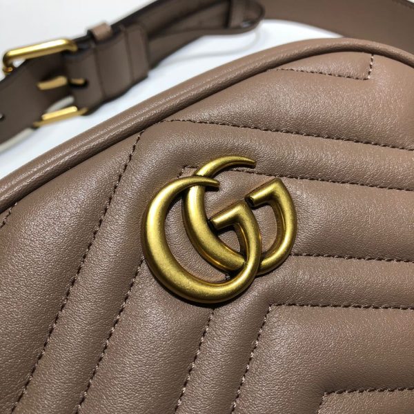 Replica Gucci Marmont Leather Belt Bag 476434 - Image 4