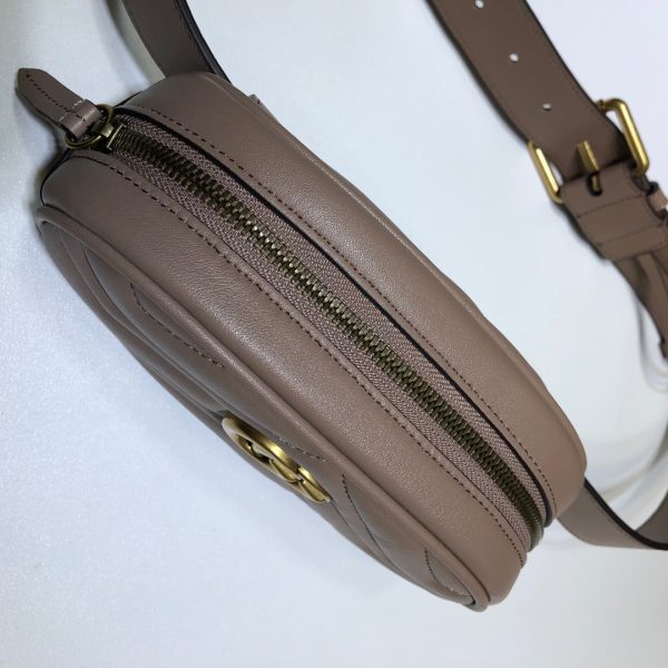 Replica Gucci Marmont Leather Belt Bag 476434 - Image 7