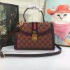 Best Replicas Bags - Gucci Ophidia Small Top Handle Replica with Web Strap Shop For Best Louis Vuitton LV Replica Bags With Cheap Price