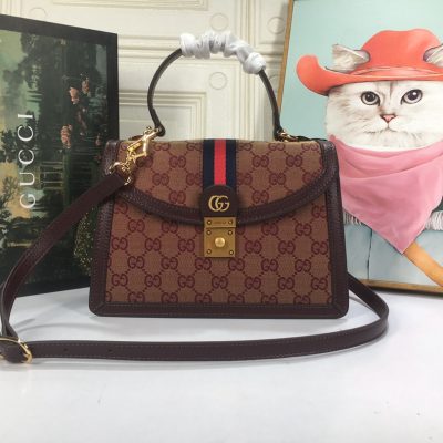 Gucci Ophidia Small Top Handle Replica with Web Strap