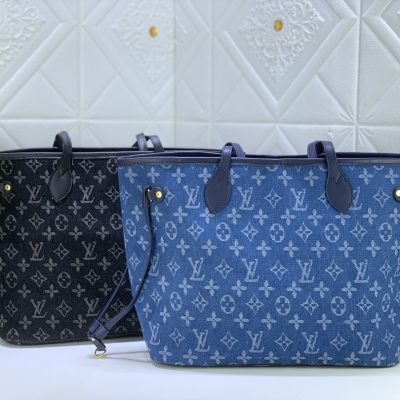 LV Replica Denim Neverfull MM Bag - Stylish & Durable