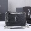 Best Replicas Bags - Replica YSL Sunset Medium Croc Embossed Leather Bag 1737 Shop For Best Louis Vuitton LV Replica Bags With Cheap Price