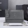 Best Replicas Bags - Replica YSL Sunset Medium Croc Embossed Leather Bag 1737 Shop For Best Louis Vuitton LV Replica Bags With Cheap Price