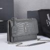 Best Replicas Bags - Replica YSL Sunset Medium Croc Embossed Leather Bag 1737 Shop For Best Louis Vuitton LV Replica Bags With Cheap Price