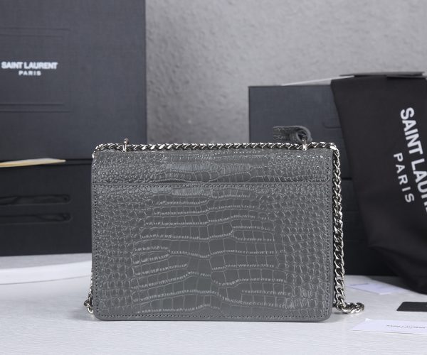 Replica YSL Sunset Medium Croc Embossed Leather Bag 1737 - Image 6