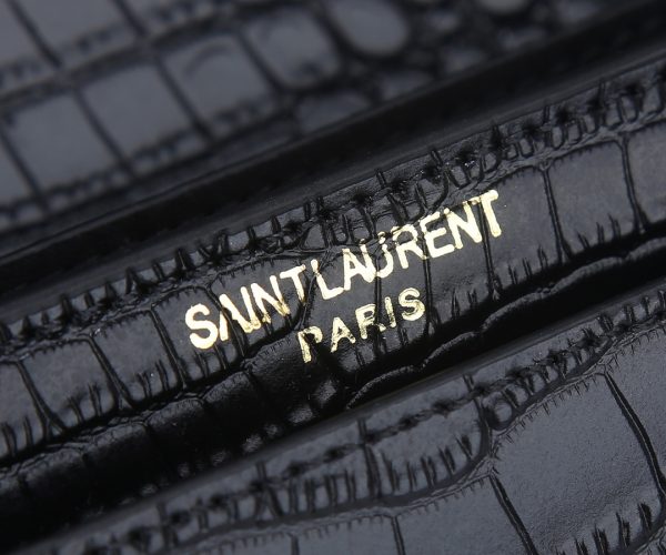 Replica YSL Sunset Croc Embossed Leather Bag 1737 - Image 15