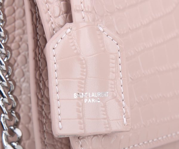 Replica YSL Sunset Medium Croc Embossed Leather Bag 1737 - Image 18