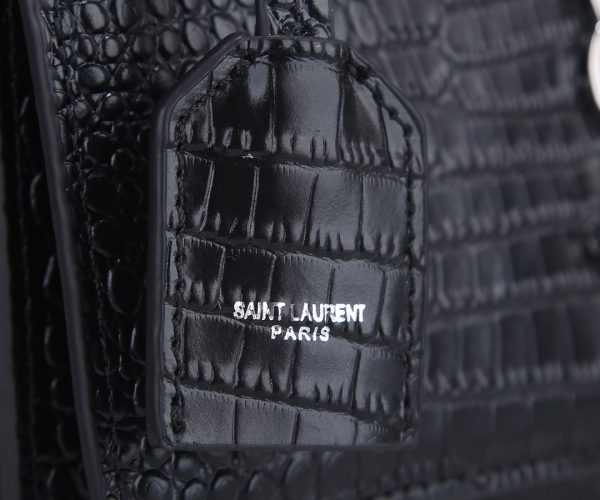 Replica YSL Sunset Medium Croc Embossed Leather Bag 1737 - Image 13