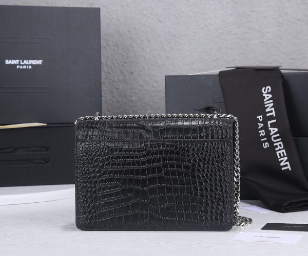 Replica YSL Sunset Medium Croc Embossed Leather Bag 1737 - Image 14