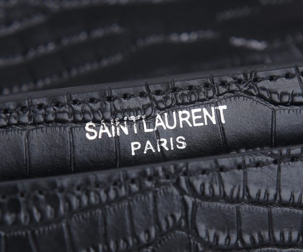 Replica YSL Sunset Medium Croc Embossed Leather Bag 1737 - Image 15