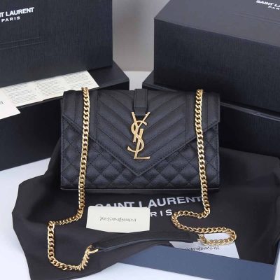 Replica YSL Envelope Small Embossed Leather Bag 1754