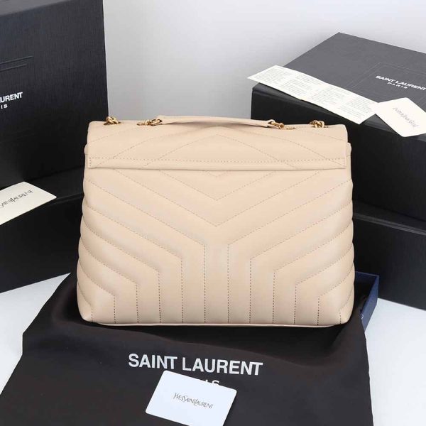 Replica YSL Loulou Medium Matelasse Leather Bag in Beige - Image 2
