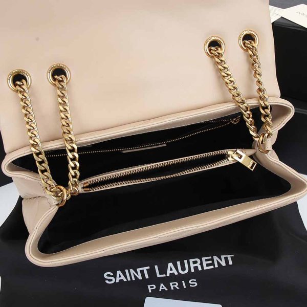 Replica YSL Loulou Medium Matelasse Leather Bag in Beige - Image 5