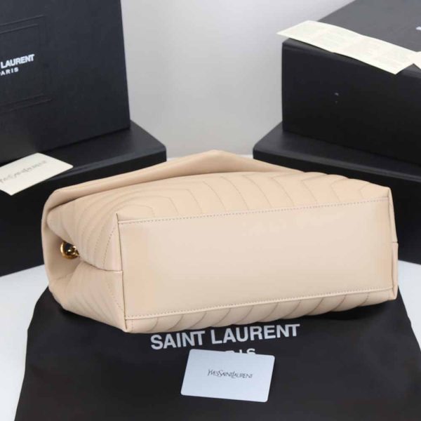 Replica YSL Loulou Medium Matelasse Leather Bag in Beige - Image 9