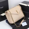 Best Replicas Bags - Replica YSL Loulou Medium Matelasse Leather Bag in Beige Shop For Best Louis Vuitton LV Replica Bags With Cheap Price