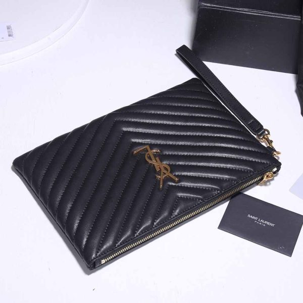 Replica YSL Monogram Tablet Pouch in Matelassé Leather - Image 8