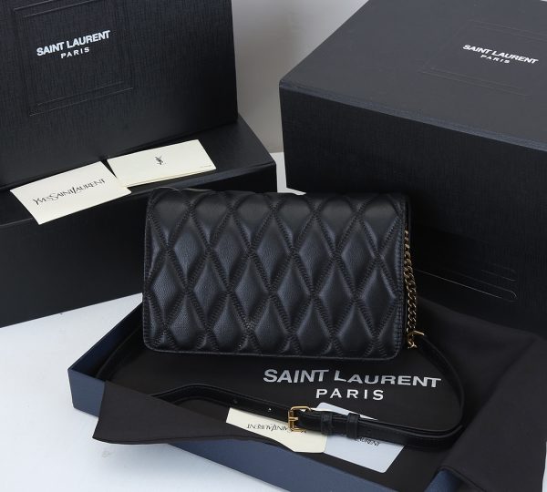 YSL Becky Chain Wallet - Quilted Lambskin Replica 1944 - Image 3