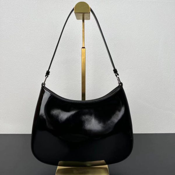 Prada Cleo Leather Shoulder Bag - Black & Silver - Image 3