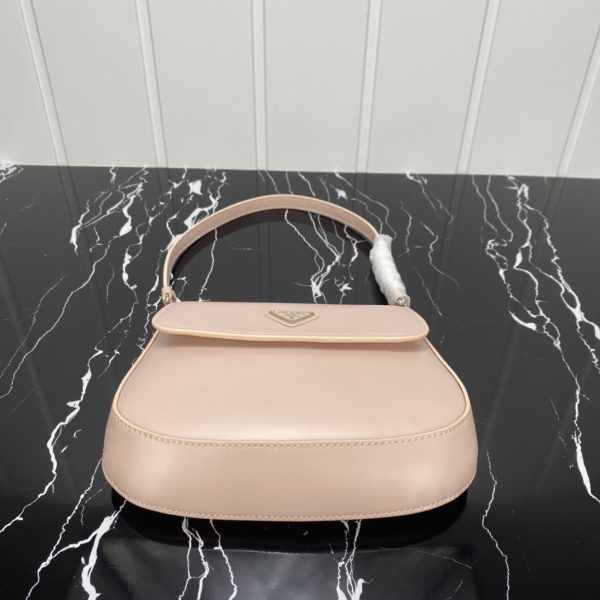 Replica Prada Cleo Leather Shoulder Bag in Pink/White - Image 8