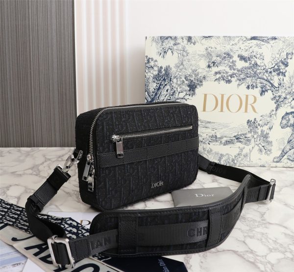 Replica Dior Safari Messenger Bag Black/Beige – Stylish & Durable - Image 2