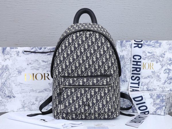 Replica Dior 42cm Rider Backpack | Beige & Blue Design