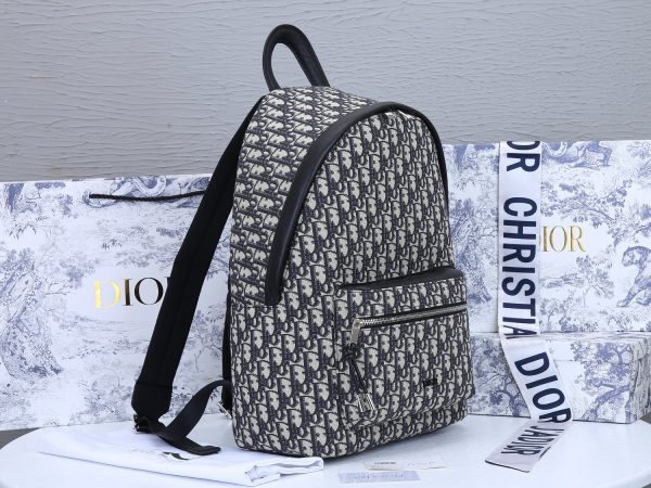 Replica Dior 42cm Rider Backpack | Beige & Blue Design - Image 2