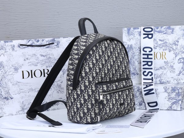 Replica Dior 38cm Rider Backpack in Beige & Blue - Image 2