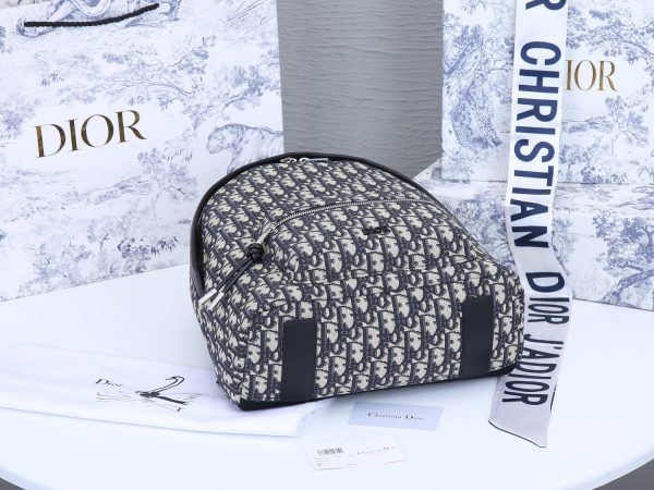 Replica Dior 38cm Rider Backpack in Beige & Blue - Image 4
