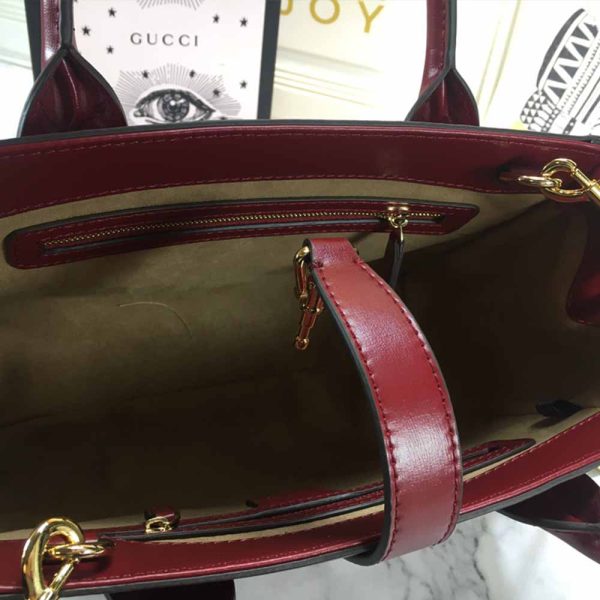 Replica Gucci Jackie 1961 Large Tote - Red/Black/Grey - Image 4
