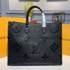 Best Replicas Bags - Replica Louis Vuitton Onthego GM M44925 Black 41cm Tote Shop For Best Louis Vuitton LV Replica Bags With Cheap Price