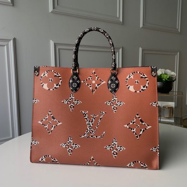 Replica Louis Vuitton OnThego M44570 Brown Tote 41cm AAA