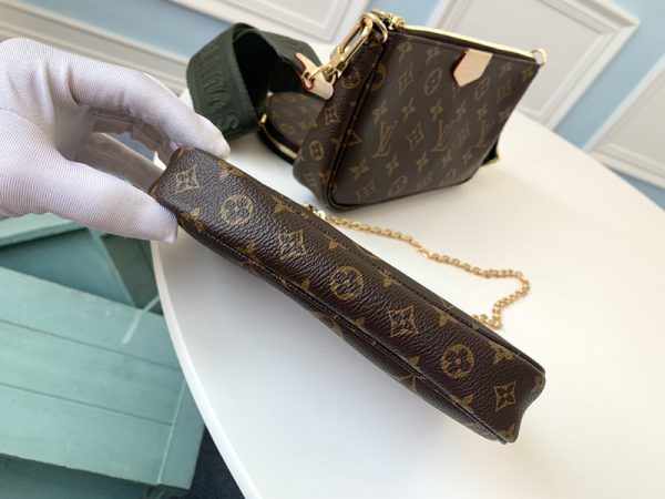 LV Multi Pochette Replica - Green, Pink & Blue Accessory Bag - Image 9
