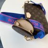 Best Replicas Bags - LV Multi Pochette Replica - Green, Pink & Blue Accessory Bag Shop For Best Louis Vuitton LV Replica Bags With Cheap Price