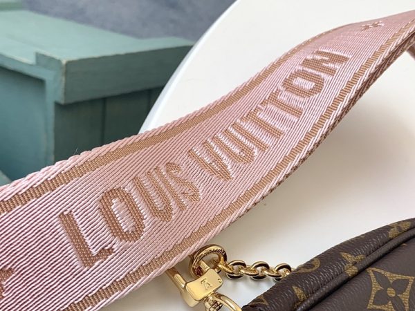 LV Multi Pochette Replica - Green, Pink & Blue Accessory Bag - Image 13