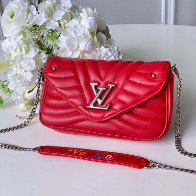 Replica Louis Vuitton New Wave Chain Pochette Red M63956
