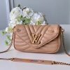 Best Replicas Bags - Louis Vuitton New Wave Chain Pochette Replica - M68479Brown Shop For Best Louis Vuitton LV Replica Bags With Cheap Price