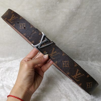 Replica Louis Vuitton L77-70 38mm Silver Men's Belt