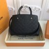 Best Replicas Bags - Louis Vuitton Montaigne MM Replica - Black M41048 Shop For Best Louis Vuitton LV Replica Bags With Cheap Price