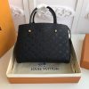 Best Replicas Bags - Louis Vuitton Montaigne MM Replica - Black M41048 Shop For Best Louis Vuitton LV Replica Bags With Cheap Price