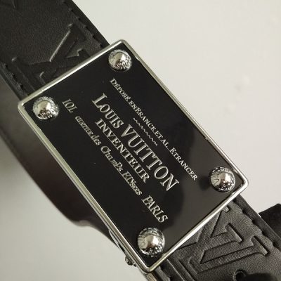 Replica Louis Vuitton L126-75 38mm Black Belt