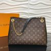 Best Replicas Bags - Replica Louis Vuitton Surene MM Black 36cm Handbag Shop For Best Louis Vuitton LV Replica Bags With Cheap Price