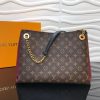 Best Replicas Bags - Replica Louis Vuitton Surene MM Wine Red 36cm Handbag M43864 Shop For Best Louis Vuitton LV Replica Bags With Cheap Price