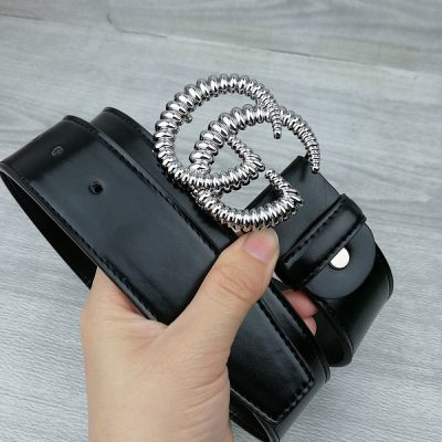 Replica Gucci Belt G139-75 38mm Silver Buckle