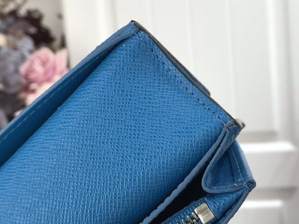 Replica LV Brazza Wallet - Blue Monogram Design - Image 2