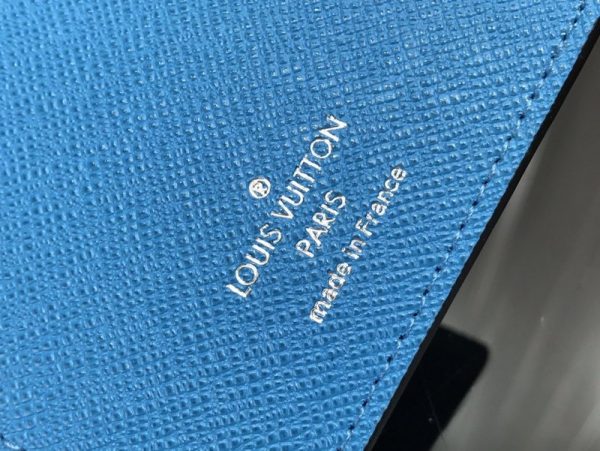 Replica LV Brazza Wallet - Blue Monogram Design - Image 3